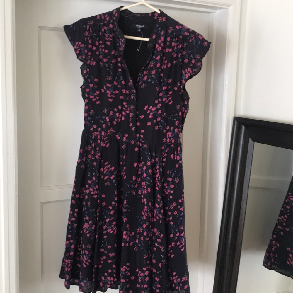 Madewell Silk Floral Dress
